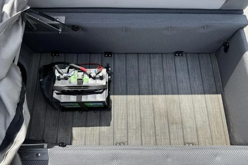 Slide: The Image of Battery compartment of 2021 Godfrey Monaco 235 SFL GTP boat. - 23