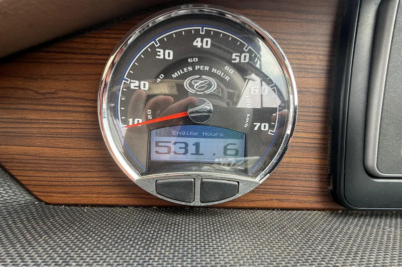 Slide: The Image of Speedometer of 2013 Cobalt A28 showing 531.6 engine hours. - 21