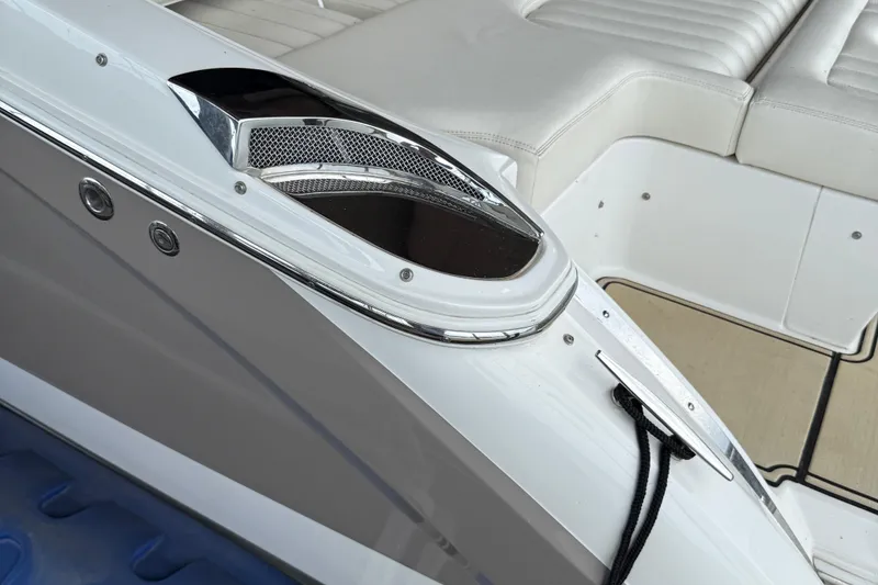 Slide: The Image of 2016 Cobalt R5 WSS Surf boat interior with sleek seating and modern design. - 15