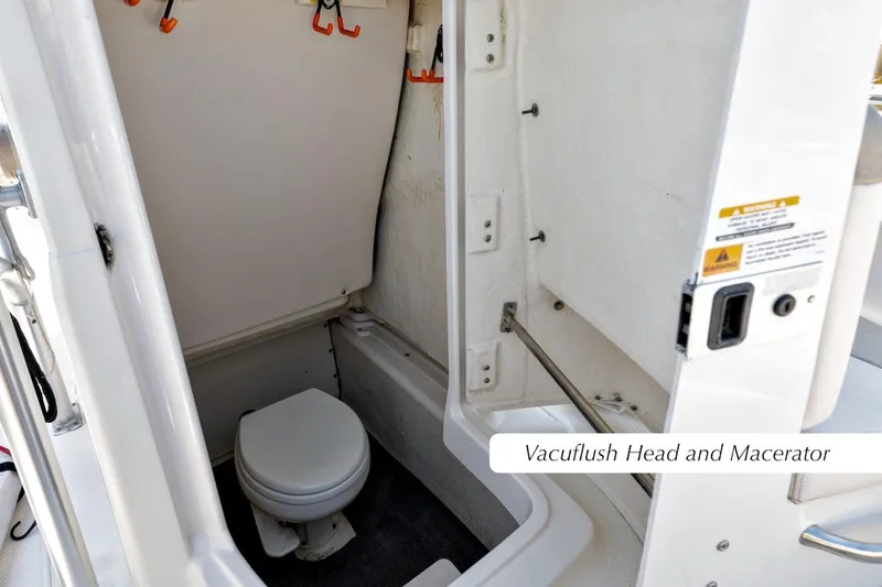 Slide: The Image of 2016 Robalo R222 Center Console boat with Vacuflush head and macerator. - 14
