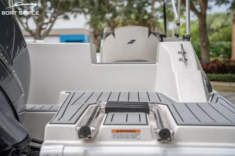 Slide: The Image of 2024 Starcraft SVX 191 OB boat deck with sleek design and modern features. - 16