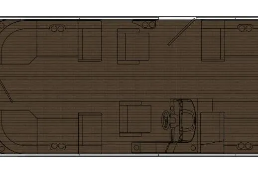 Slide: The Image of Floor plan of 2026 Bentley Pontoons Elite 223 Admiral Tri-toon boat. - 42