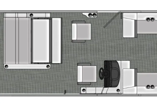 Slide: The Image of Floor plan of Bentley Pontoons Elite 223 Swingback 2026. - 35