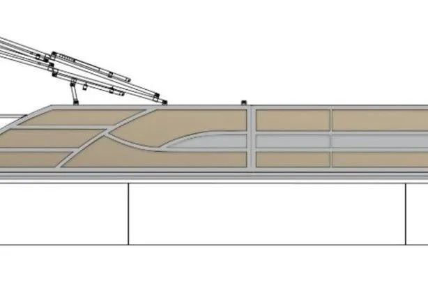 Slide: The Image of Side view of Bentley Pontoons Elite 223 Swingback 2026. - 36
