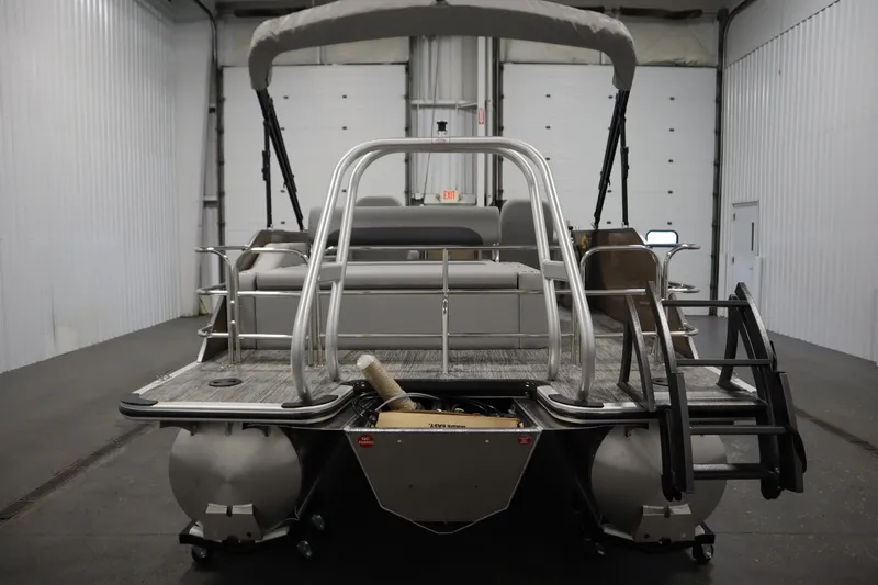 Slide: The Image of 2026 Bentley Pontoons Elite 223 Swingback in warehouse. - 5