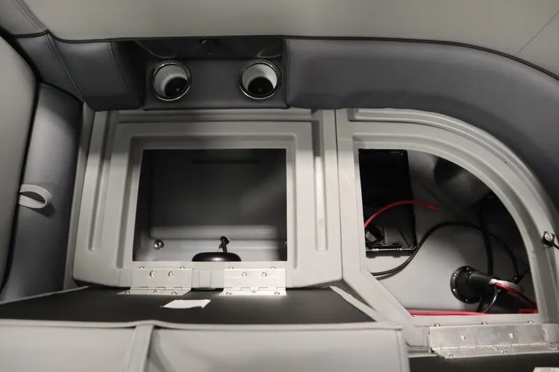 Slide: The Image of 2026 Bentley Pontoons LEGACY 223 NAVIGATOR TRI-TOON interior storage compartment. - 33