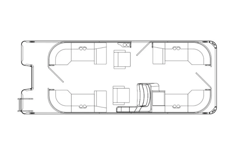 Slide: The Image of Floor plan of 2026 Bentley Pontoons LEGACY 223 NAVIGATOR TRI-TOON, showcasing seating layout. - 41