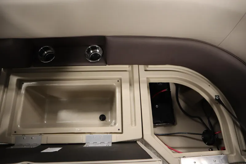 Slide: The Image of Interior storage compartment of 2026 Bentley Pontoons LE 200 CW boat. - 31