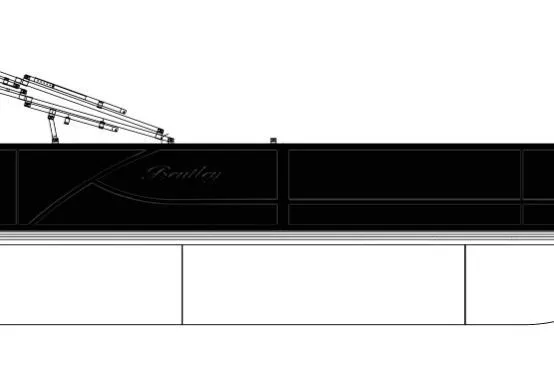 Slide: The Image of 2026 Bentley Pontoons LE 200 CW side view illustration, sleek design. - 32