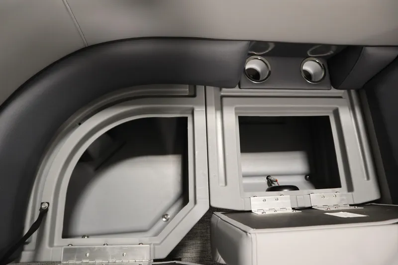 Slide: The Image of 2026 Bentley Pontoons Legacy 200 Cruise XL interior storage compartments. - 14