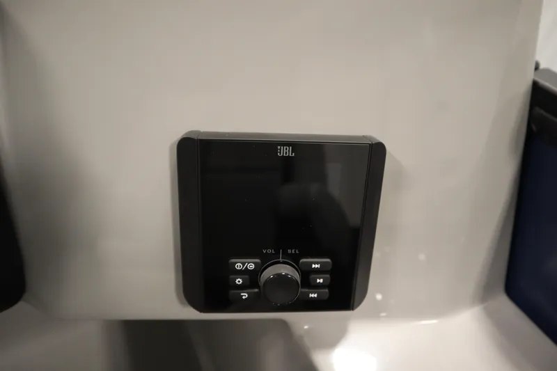 Slide: The Image of JBL audio control panel on 2026 Bentley Pontoons Legacy 200 Cruise XL. - 23