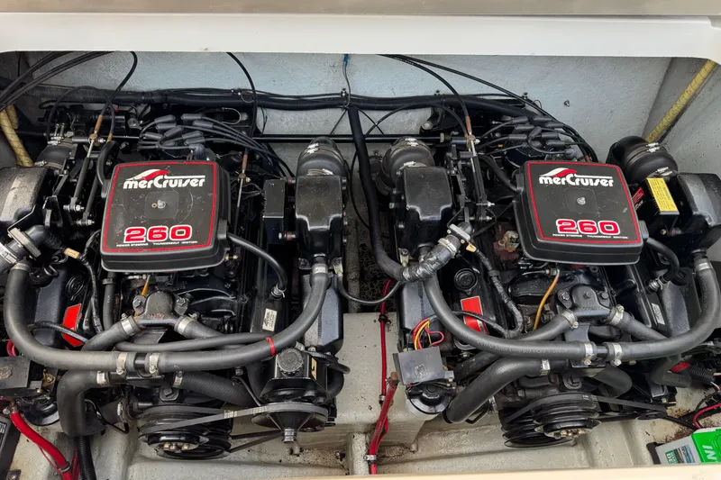 Slide: The Image of Twin MerCruiser 260 engines in a 1984 Formula 272 boat, showcasing powerful marine performance. - 7