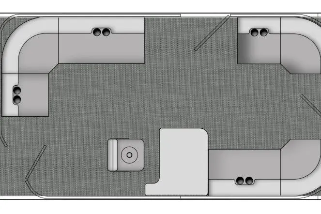 Slide: The Image of Top view of 2026 Bentley Pontoons LE 180 CR boat layout. - 32
