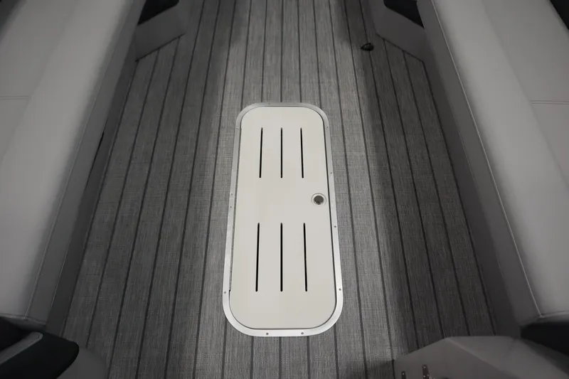 Slide: The Image of 2025 Bentley Pontoons Elite 253 Admiral Tri-toon interior flooring with sleek design. - 18