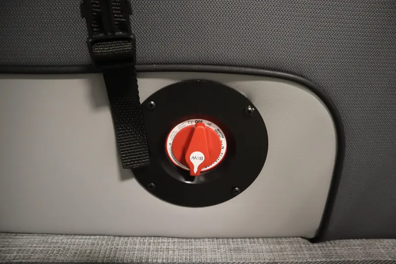 Slide: The Image of Red control knob on 2025 Bentley Pontoons Elite 253 Admiral Tri-toon interior. - 43