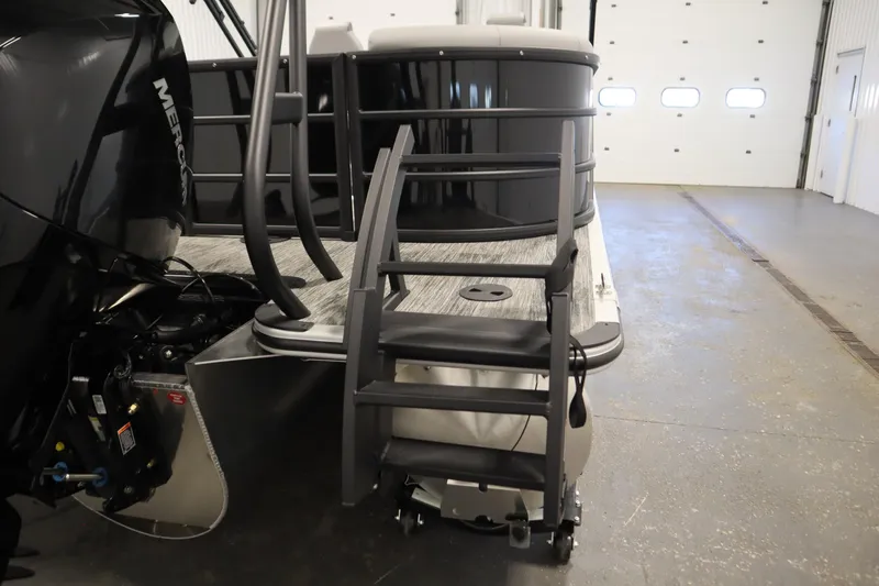 Slide: The Image of 2025 Bentley Pontoons Legacy 243 DL Navigator Tri-toon side view illustration. - 38