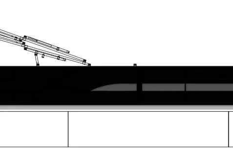 Slide: The Image of 2025 Bentley Pontoons Legacy 243 DL Navigator Tri-toon with Mercury outboard motor in a garage. - 39
