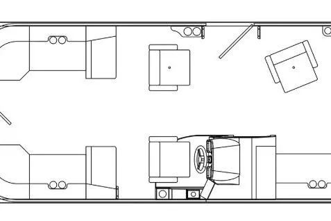 Slide: The Image of Floor plan of 2025 Bentley Pontoons Legacy 243 DL Navigator Tri-toon. - 40