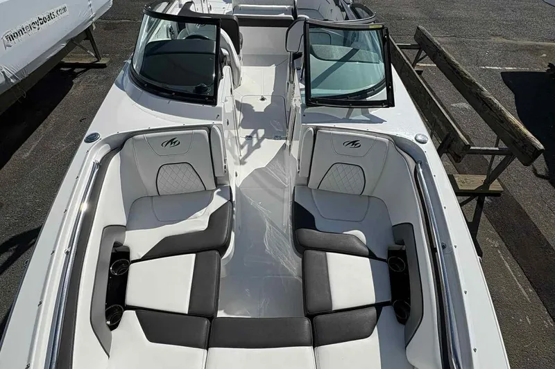 Slide: The Image of Interior of 2018 Monterey M65 boat with sink and storage area. - 20