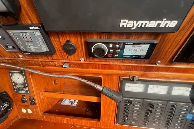 Slide: The Image of Control panel of 1986 Little Harbor AFt Cockpit K/CB Sloop with Raymarine equipment. - 23