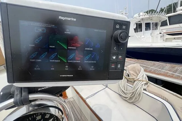 Slide: The Image of Raymarine navigation system on 1986 Little Harbor AFt Cockpit K/CB Sloop yacht. - 31