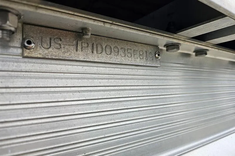 Slide: The Image of Close-up of a 2019 Lexington 321 vehicle identification plate with serial number. - 17