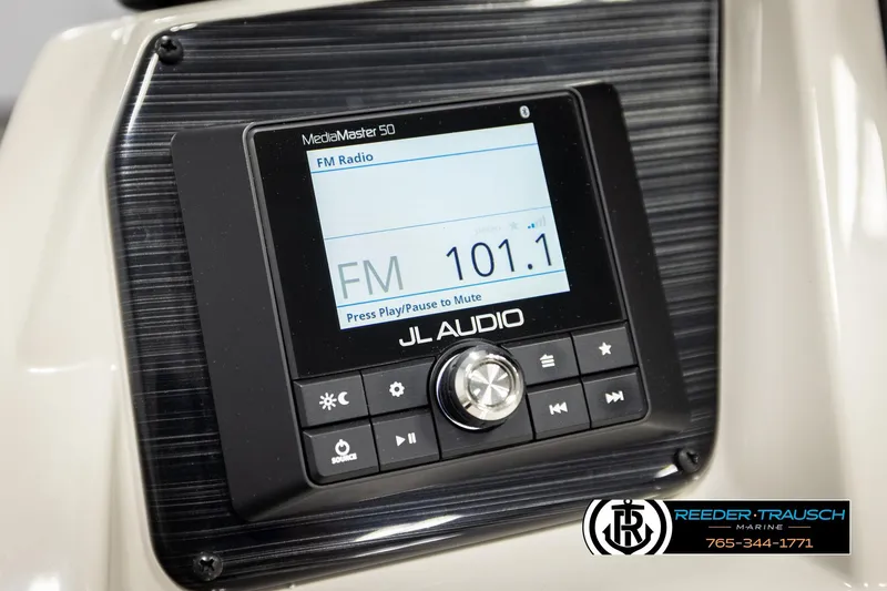 Slide: The Image of JL Audio MediaMaster 50 display on 2023 SunChaser 23 Eclipse SSB boat dashboard. - 36