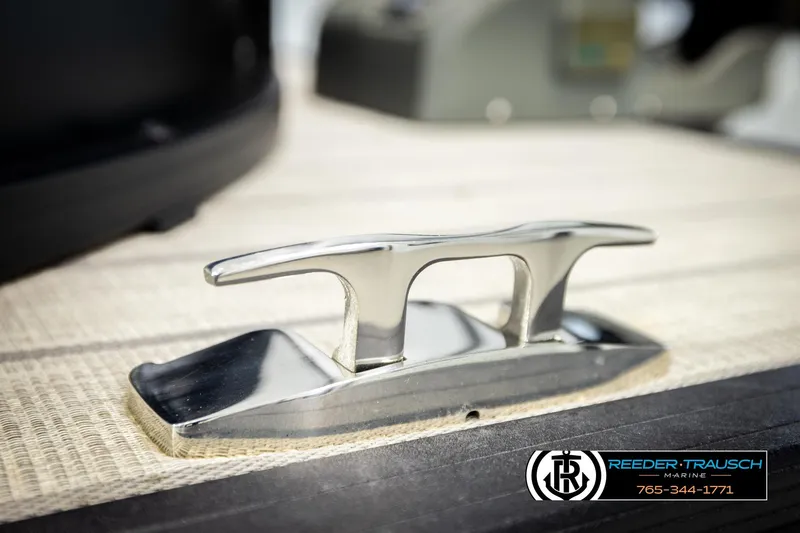 Slide: The Image of Close-up of a 2023 SunChaser 23 Eclipse SSB boat cleat on deck. - 61