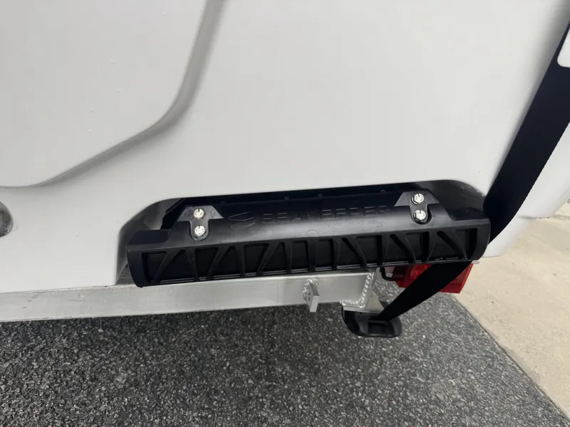 Slide: The Image of 2026 Sportsman Masters 247OE Bay Boat rear detail with Seakeeper component. - 16