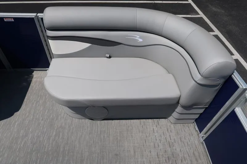 Slide: The Image of Gray seating area on 2022 Bennington 20 SLM pontoon boat. - 14
