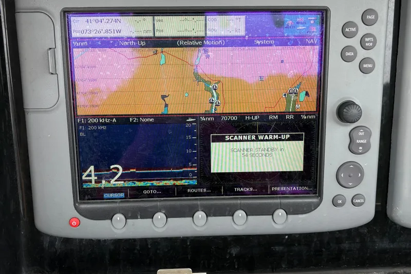 Slide: The Image of Boat navigation system display on a 2008 Regulator 26 Forward Seating. - 11