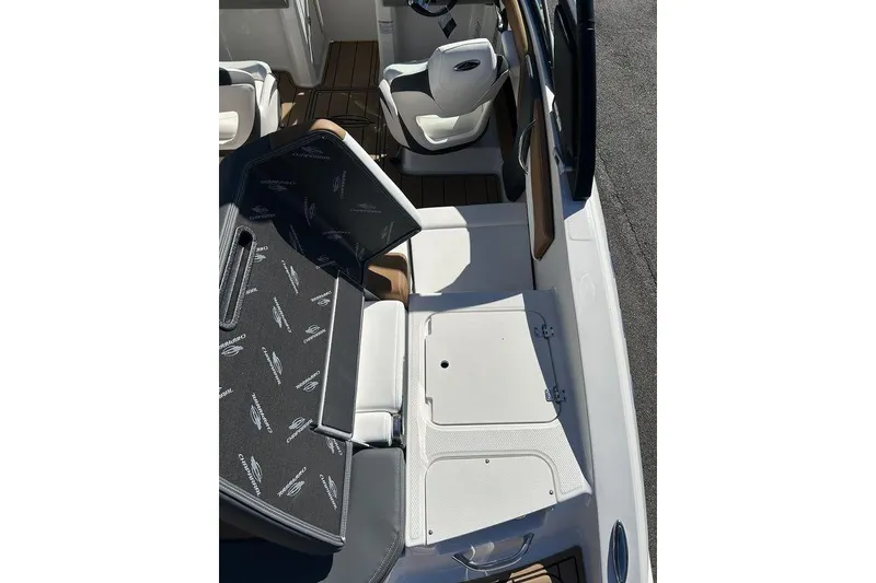 Slide: The Image of 2026 Chaparral 21 SSi boat interior with seating and storage compartments. - 6