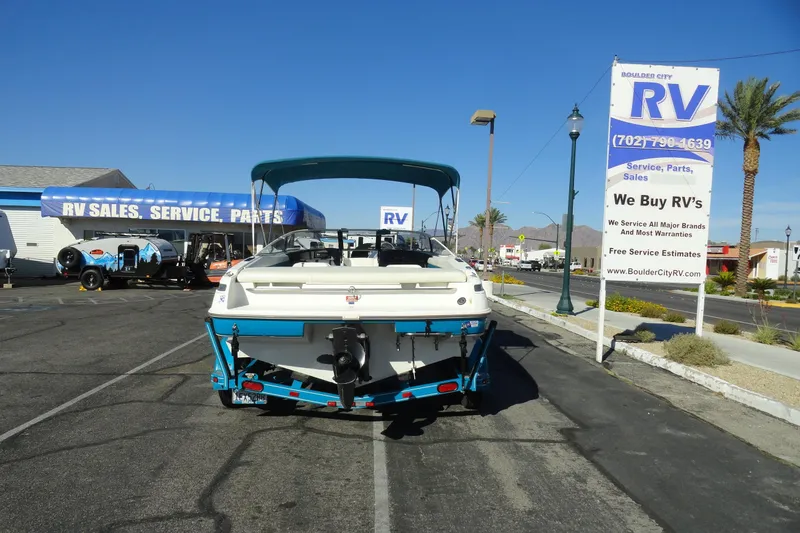 Slide: The Image of 1995 Wellcraft Eclipse 196 S boat at RV sales lot, Boulder City. - 16