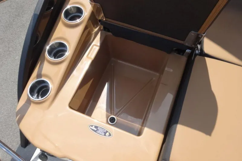 Slide: The Image of Cup holders and storage compartment on 2026 Harris Grand Mariner 250 boat. - 13