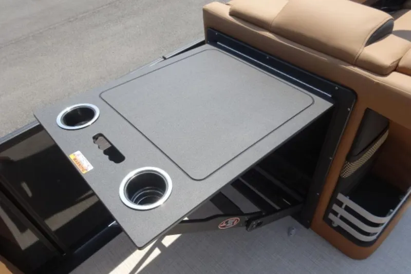 Slide: The Image of Harris Grand Mariner 250 boat table with cup holders, 2026 model. - 8