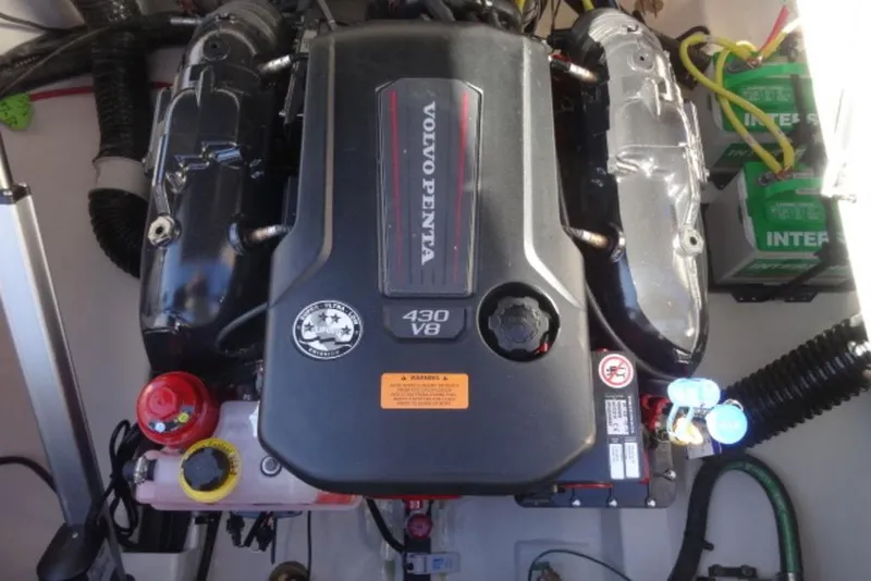 Slide: The Image of Engine compartment of 2026 Chaparral 30 Surf with Volvo Penta 430 V8 engine. - 24