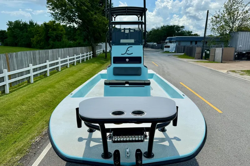 Slide: The Image of 2020 SCB R24 boat on road, showcasing sleek design and modern features. - 6