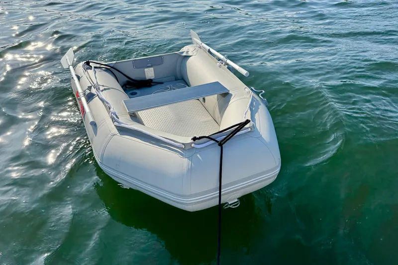 Slide: The Image of Inflatable Ranger 27 boat floating on water, 2012 model. - 87