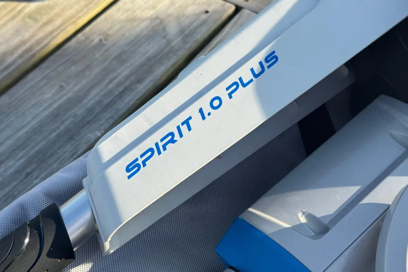 Slide: The Image of Spirit 1.0 Plus motor on Ranger 27, 2012 model, close-up view. - 91