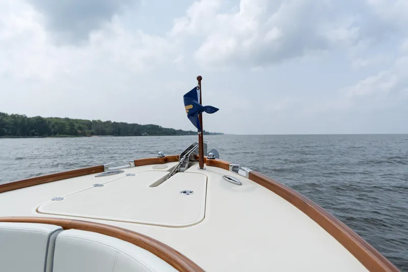 Slide: The Image of Bow view of 2017 Hinckley Talaria 29C cruising on open water. - 31