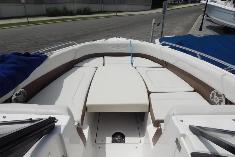 Slide: The Image of 2016 Chaparral 277 SSX boat interior with spacious seating and sleek design. - 31