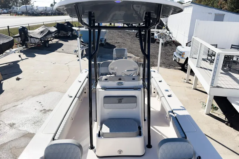 Slide: The Image of 2026 Carolina Skiff 22 Ultra Elite boat, featuring spacious deck and modern design. - 66