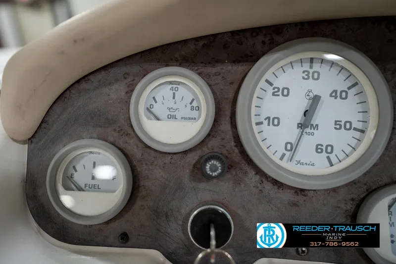 Slide: The Image of Steering wheel of a 1995 Sea Ray 175 Bow Rider boat, close-up view. - 29