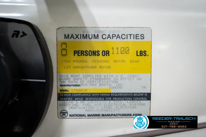 Slide: The Image of Stainless steel tow hook on 1995 Sea Ray 175 Bow Rider boat. - 49