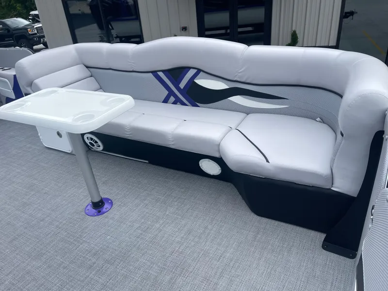Slide: The Image of Luxurious seating on 2023 PlayCraft 3000 Infinity Extreme pontoon boat with stylish design. - 20