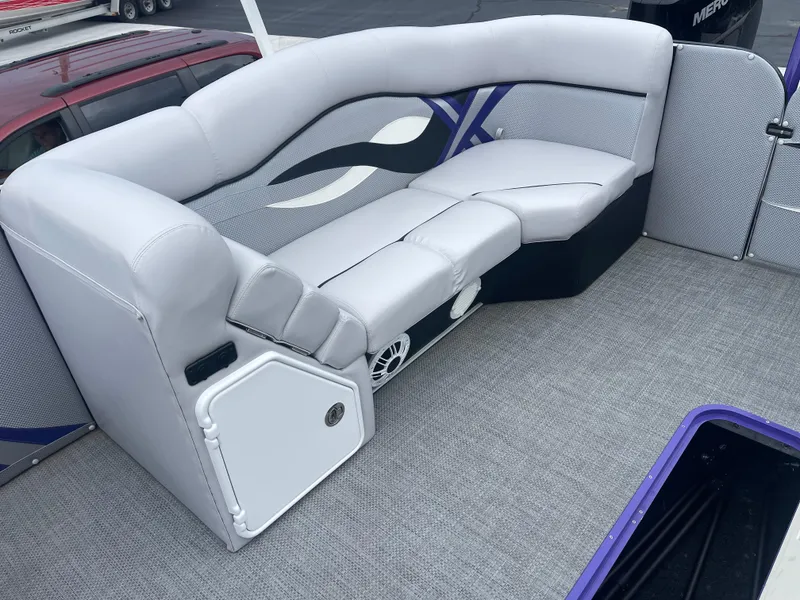 Slide: The Image of Luxurious seating on 2023 PlayCraft 3000 Infinity Extreme boat, featuring sleek design and modern upholstery. - 29