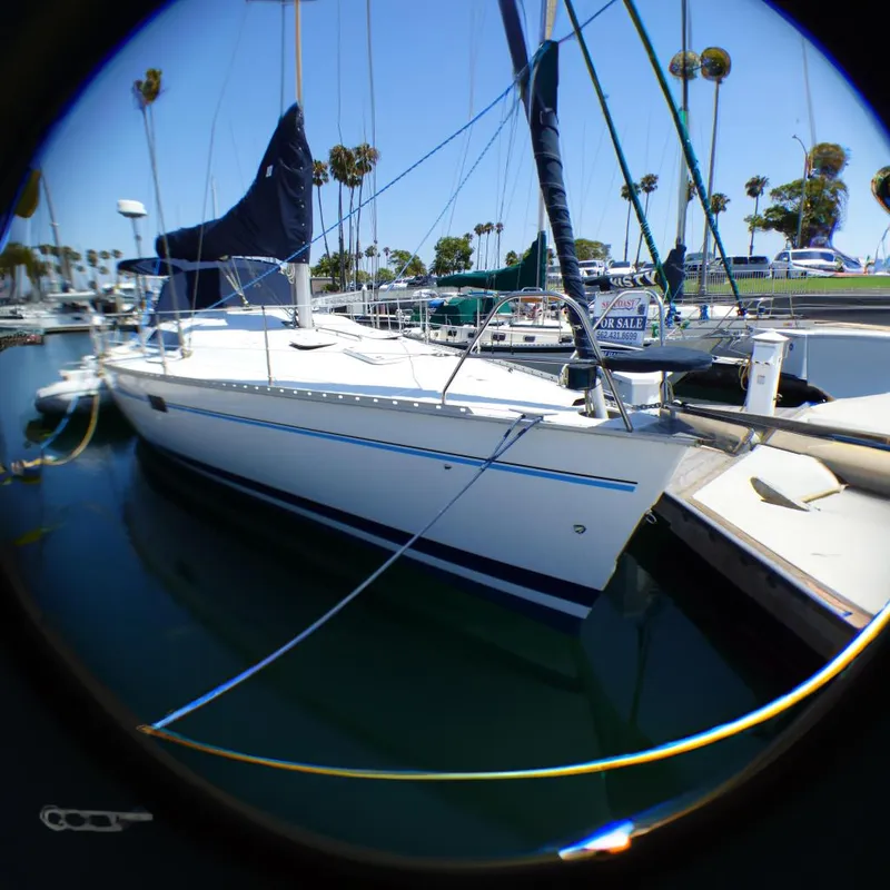 Slide: The Image of 1993 Hunter 40.5 sailboat docked - 11