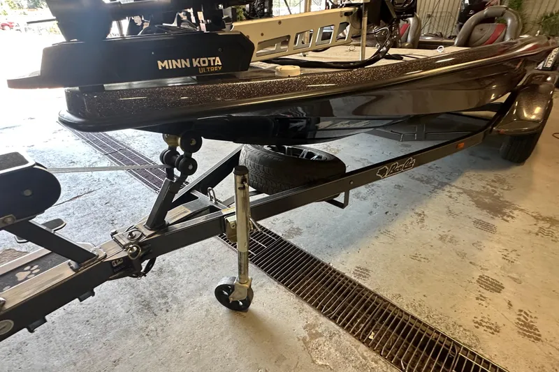 Slide: The Image of 2021 Bass Cat Pantera II boat on trailer with Minn Kota Ultrex motor. - 28