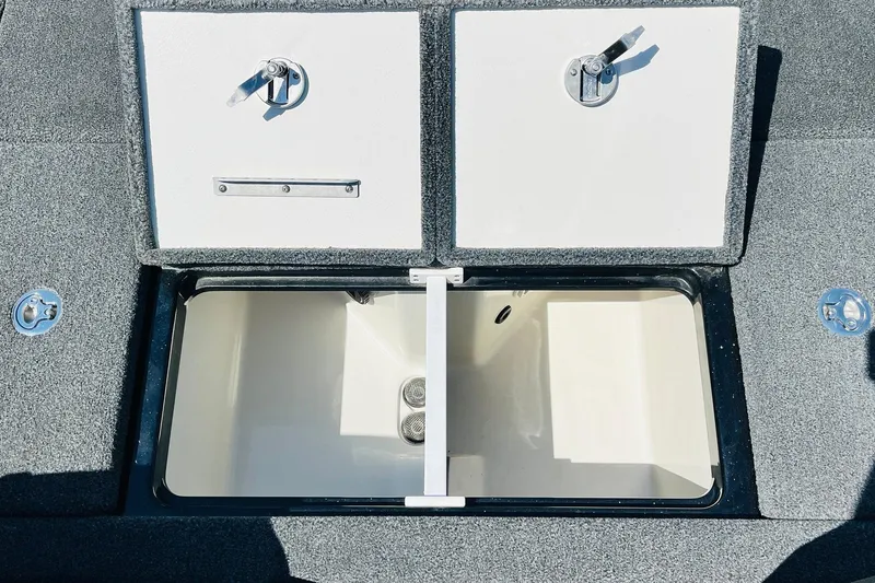Slide: The Image of 2024 Ranger Z521R Ranger Cup Equipped boat storage compartments, open and ready for use. - 42