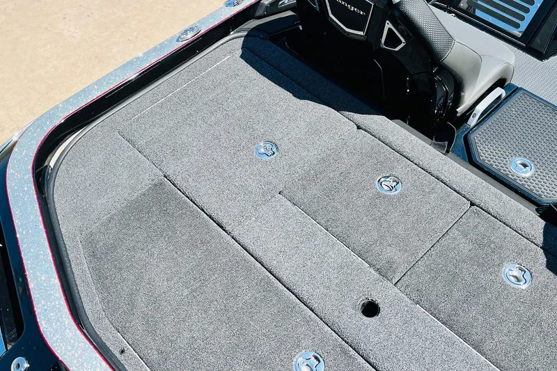 Slide: The Image of 2024 Ranger Z521R Ranger Cup Equipped boat deck with storage compartments. - 45